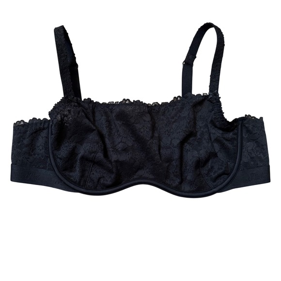 PINK Victoria's Secret Unlined Lace Bra Black Large 38A, 38B, 38C, 36C, 36D) - Picture 1 of 8